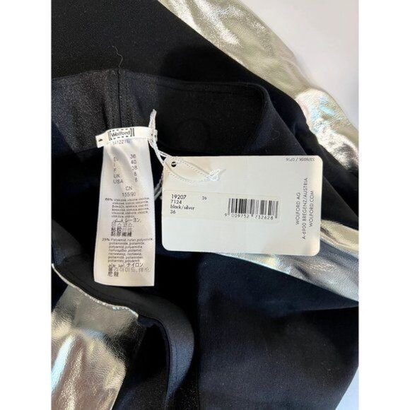 Wolford Uma Leggings in Black/Silver - Picture 6 of 6